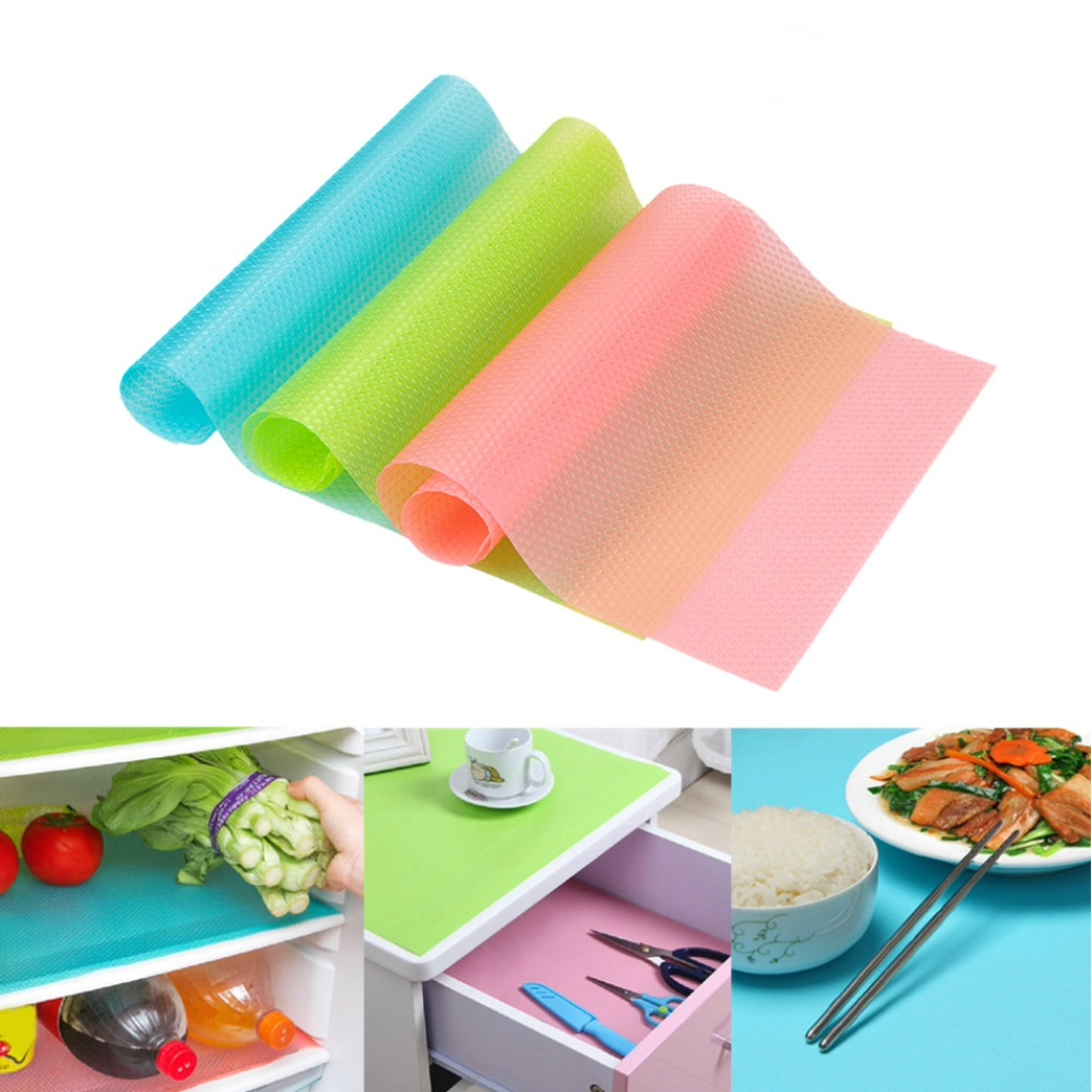4pcs Set Fridge Mat Waterproof Refrigerator Mat 4pcs Set Fridge Mat Waterproof Refrigerator Mat - Image 1