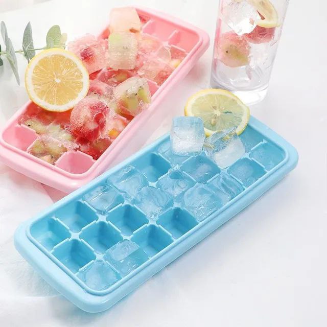 Silicone Ice Cube Maker With Lid (3) 24 Grids Ice Cube Tray With Lid - Image 1