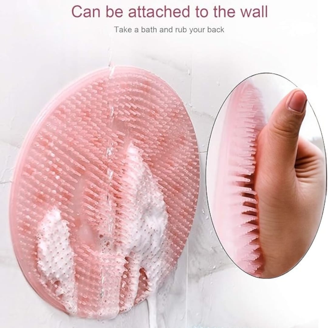 Wall Mounted Silicone Bath Brush & Scrubber Wall Mounted Silicone Bath Brush & Scrubber - Image 1