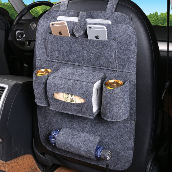 Car Back Seat Hanging Storage Bag with Multiple Pockets